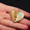 Rainbow Sky | opal pendant [heart]