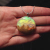 Rainbow Sky | opal pendant [round]