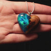 Aurora Borealis | opal pendant [heart]