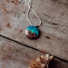 Aurora Borealis | opal pendant [round] - Wood all Good