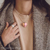 Pink Dream | opal pendant [heart] - Wood all Good