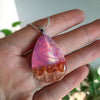 Pink Dream | opal pendant [teardrop] - Wood all Good