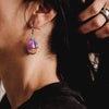 Purple Haze | opal earrings [raindrop] - Wood all Good