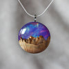 Purple Haze | opal pendant [round] - Wood all Good