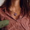 Purple Haze | opal pendant [round] - Wood all Good