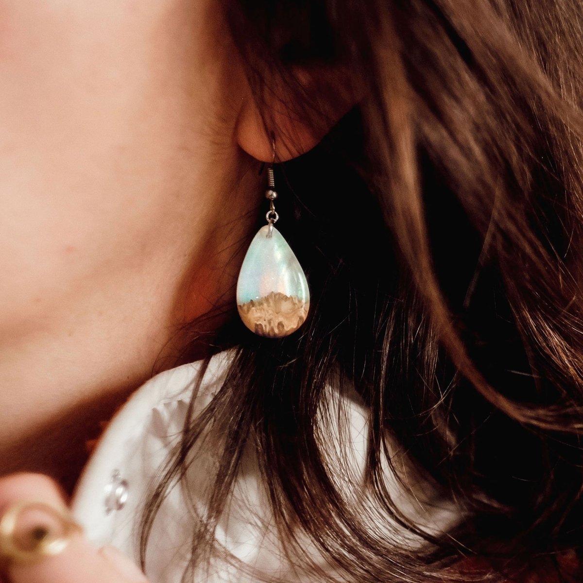 Rainbow deals opal earrings