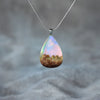 Rainbow Sky | opal pendant [teardrop] - Wood all Good